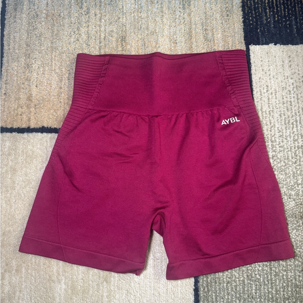 AYBL High-Rise Bike Shorts in Deep Wine